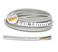 Lapp 10m LiYY Data Cable 6 x 0.34 mm² - Signal Control Line 6 Wire | Unitronic 6-core multi-core extension cable for office machines and scales, suitable for dry or damp rooms, small diameter