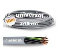 10m Lapp 1119303 Ölflex Classic 110 PVC Control Cable 3 x 1.5 mm² with Green/Yellow Protective Conductor 3G1.5 mm², 3 Core