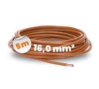 Lapp 5 m H07V-K 16.0 mm² Brown Wiring Cable - Flexible PVC Single Core
