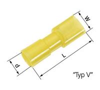LAPP 61794971 receptacle 6.3mm 0.8mm 180° Insulated Yellow 50 pcs
