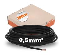 Lapp H05V-K 1x0.5 BK Hook Up Wire - Single Core PVC Cable Black 100m