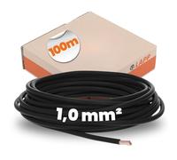 Lapp H05V-K PVC Cable 1x1 mm² 100 m Black - Fine-Stranded Copper Wire | Single core control cable, 300/500V, for control cabinets and internal wiring, flame-retardant, class 5 fine-wire copper