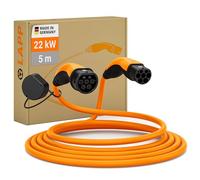 LAPP MOBILITY Electric Car Charging Cable Type 2, 22kW, 32A, Self-retractable, Three-phase, Mode 3 - Fast EV Charging Cable - For Wallbox and Car Charging Station - Made in Germany, 5m Orange