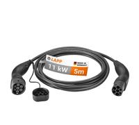 LAPP MOBILITY EV Charger Type 2 11 kW / 20 A / 3-phase/Charging Cable for Electric Car Charger, Smooth Surface / 5 Metres/Mode 3 / black