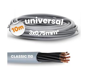 Lapp Ölflex Classic 110 Signal Cable, 2x0.75mm2 PVC Control Wire, Grey | Flame-retardant 2-core cable, 5.7mm diameter, 300/500V rated, oil-resistant grey PVC jacket for flexible industrial use