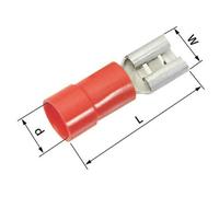 LAPP receptacle 4.8mm x 0.8mm Red 180° Part. insulated 100 pcs