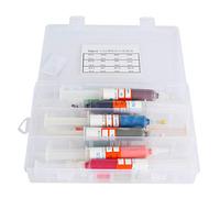Lapping Paste Set, 12 Oil Based Final Polishing | Resin wax sand material, metal jewelry gemstone use, 12 syringes with storage box, mirror finish