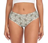 Laprad Women's Underwear Brief Breathable Soft Bamboo Viscose Ladies Panties, Hohey Bee With Queen, S