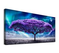 Lapremoly Purple Wall Canvas art For Living Room Bedroom Pictures Wall Decor Abstract Tree Large Art Wall Decor Nature Artwork Canvas Prints Colorful Office Paintings Decor Modern Room Decorations