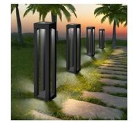 Lapsnail Solar Powered Outdoor Floor Lamp, Stainless Steel Solar Street Lights, Solar Floor Lamp Waterproof Deck Lights for Garden, Yard, Pathway, Porch