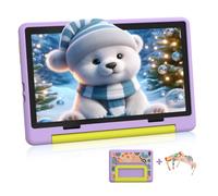 Laptok 10 Inch Kids Tablet, Android 14 Tablet for Kids Octa-Core with 8GB+64GB+1TB Expand ｜ Parental Control｜WiFi 6｜BT 5.3｜Dual Camera｜Protective Case｜Great Gift for Child(Purple)