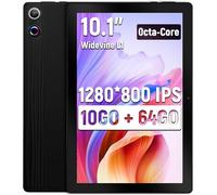 Laptok 10 Inch Tablet Android 14, 10GB RAM 64GB ROM 1TB TF, Octa-Core 2.0GHz Processor, 5G+2.4G WiFi 6, 8+5MP Dual Camera, 5000mAh Battery, Newest Tablets with Widevine L1 Black