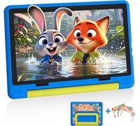Laptok Kids Tablet, Android 15 Kids Tablet 10 inch Octa-Core with 20GB+64GB+1TB Expand Tab for Toddler Child| Parental Control|WiFi 6|BT 5.3|Dual Camera|Protective Case|Great Gift for Children(Blue)
