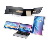 Laptomo 15.6 Inch Triple Screen Laptop Screen Extension for Laptop, Additional Laptop Screen, Drehbare und Abnehmbare Plug & Play Monitor Extension for Win/Android/Mac