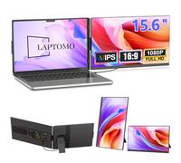 Laptomo S1 Laptop Screen Extender, 14'' Laptop Monitor Extender FHD 1080P IPS Dual Portable Monitor for 13"-17" Laptops, Plug and Play Compatible with Windows, MacOS, Switch, PS5