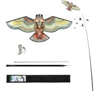 Laptony Bird Scarer Kite with 4m Pole Crop Protector Bird Hawk Flying Kite