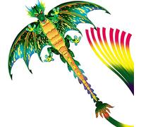 Laptony Kite for Kids and Adults, Easy Flyer Kites for Boys and Girls, Beach and Summer Outdoor Toy with 50 meters Flying Line and Spool, Durable Nylon Kite for Beginners