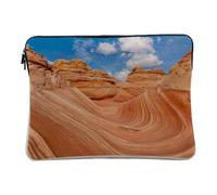 Laptop and Tablet Case Linen Look - The Wave Arizona UNESCO World Heritage Desert Rock - 14-15 Inches Protective Laptop Sleeve Printed in France