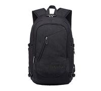 Laptop Backpack, Business Travel Computer Bag Water Resistant College School Bookbag with Anti-Theft Lock & USB Charging Port Fits 17 inch Notebook for Women & Men (Black)