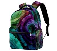 Laptop Backpack for Men Women, Colorful Geode Agate Stone Abstract Background Work Bag Lightweight Travel Daypack