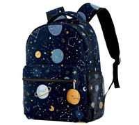 Laptop Backpack for Men Women, Cute Cartoon Stars Planets and Constellations Work Bag Lightweight Travel Daypack