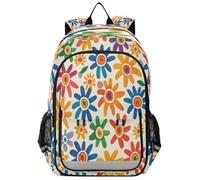 Laptop Backpack for Teens Women Men Travel Lightweight Durable Daypack Sunflower Coloful Flower