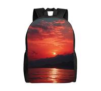 Laptop Backpack Large Capacity Carry On Backpack for Men Women Business Work Bag Fire and water phoenix Casual Daypack, Fiery Red Sunset, One size
