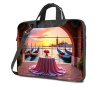Laptop Backpack Romantic Dinner Setup Under An Archway With Gondolas In Venice Laptop Bag Travel Laptop Backpack Laptop Bag For Women(29x40cm)