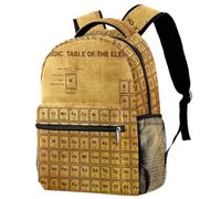 Laptop Backpack, Vintage Periodic Table of the Elements Durable School Backpack for College High School, Water Resistant Travel Hiking Ruckpack