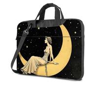Laptop Backpack Women A Woman In A White Dress Sits On A Crescent Moon Under A Starry Night Sky Laptop Bag Laptop Carrying Case Laptop Carrying Case(29x40cm)