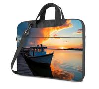 Laptop Backpack Women Boat Docked At Sunset With Vibrant Sky Laptop Bag Laptop Carrying Case Laptop Carrying Case(29x40cm)