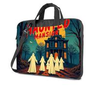 Laptop Backpack Women Spooky Ghosts Haunt The Mansion Under A Full Moon Laptop Bag 16 Inch Laptop Case Laptop Backpack For Women(26x36cm)