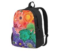 Laptop Backpack Womens Men Travel Rucksack School Book Bags for Girls Boys | Bloom Flowers Printed Large Capacity Travel Backpack For College Business