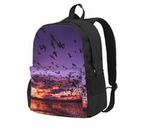 Laptop Backpack Womens Men Travel Rucksack School Book Bags for Girls Boys | Bosque Del Apache Wildlife Refuge Printed Large Capacity Travel Backpack For College Business