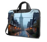 Laptop Backpacks Medieval Town In The Mist Laptop Bag Laptop Travel Backpack Carry On Backpack(29x40cm)