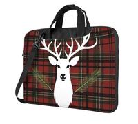 Laptop Bag 13 Inch Waterproof Portable Laptop Sleeve Case Merry Christmas Reindeer Messenger Shoulder Bag Briefcase Messenger Bag W/Strap Handle