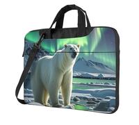Laptop Bag 14 inch Shockproof Protective Cover Polar Bears Northern Lights Laptop Sleeve Case Computer Carrying Bag