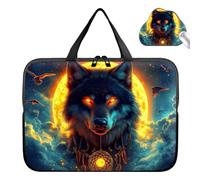 Laptop Bag 15.6 Inch,Resistant Shockproof Laptop Sleeve Case Protective Cover Carrying Case with Handle Compatible for HP Dell Lenovo Acer Asus Notebook Computer,Dream Catcher Wolf