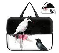 Laptop Bag 15.6 Inch,Resistant Shockproof Laptop Sleeve Case Protective Cover Carrying Case with Handle Compatible for HP Dell Lenovo Acer Asus Notebook Computer,Life Death Raven Art