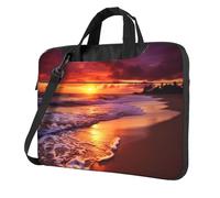 Laptop Bag Beautiful Beach Sunset Messenger Shoulder Bag Shockproof Laptop Case Computer Carrying Cover Briefcase 13 inch