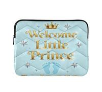 Laptop Bag Briefcase 13-14 Inch Polyester, Golden Welcome Little Prince Baby Design, Carrying Bags with Zipper for Men Women
