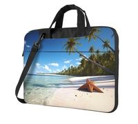 Laptop Bag Coconut Palm Beach Messenger Shoulder Bag Shockproof Laptop Case Computer Carrying Cover Briefcase 14 inch