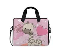Laptop Bag, Cute Animal Cartoon Giraffe Computer Sleeve Case Laptop Handbags Briefcase with Strap and Handle for Boys Girls Women Men 14 15 15.6 Inch