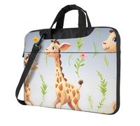 Laptop Bag Cute Giraffe Messenger Shoulder Bag Shockproof Laptop Case Computer Carrying Cover Briefcase 14 inch