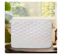 Laptop Bag Cute Pad Computer Protect Case Pouch Within 15 Inch Cute Laptop Sleeve Quilted Soft Puffer Bag(Heart White)