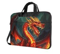 Laptop Bag Dragon King in Fire Messenger Shoulder Bag Shockproof Laptop Case Computer Carrying Cover Briefcase 13 inch
