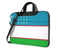 Laptop Bag Flag Of The Republic Of Uzbekistan Print, Adjustable Shoulder Strap & Hidden Handle, Simplifies Your Daily, Black, 13 inch