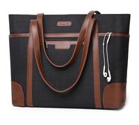 Laptop Bag for Women, ChaseChic Waterproof Large Tote Bag Classic Teacher's Handbag School Shoulder Bag, 15.6" -17" Computer Work Bag with Luggage Strap