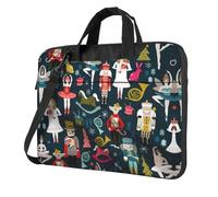 Laptop Bag for Women with Nutcracker Print Christmas Dance Adjustable Shoulder Strap and Hidden Handle, Simplify Your Daily Life, Black, 13 inch