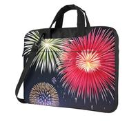 Laptop Bag for Work & Commute, Shockproof, Splendid fireworks Print Computer Messenger with Shoulder Strap